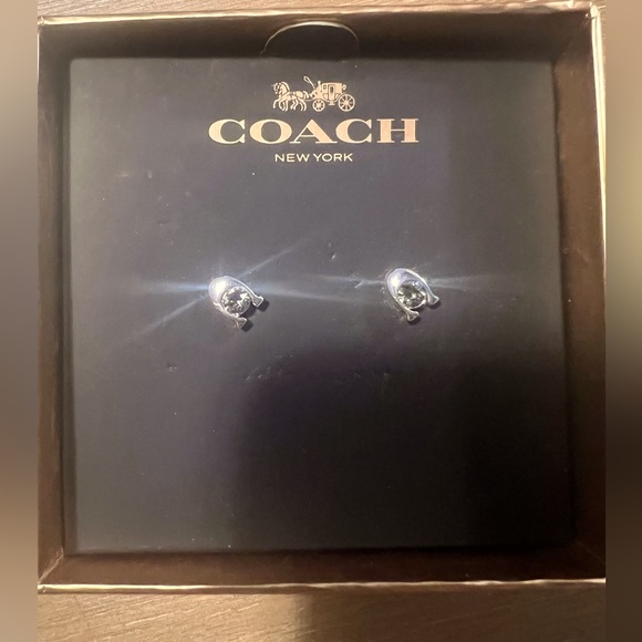 Coach signature stone stud earrings ret$65 - Picture 2 of 4